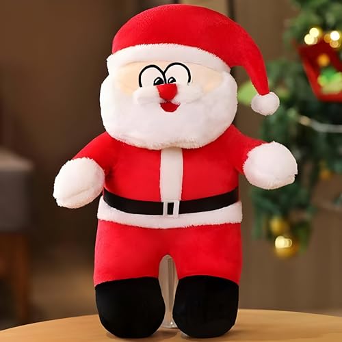 Image of Tickles Standing Santa Claus Soft Stuffed Plush Toy Christmas Decorations for Kids Boys & Girls (Size: 30 cm Color: Red)