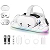 Head Strap with Battery&Charging Dock Compatible with Meta Quest 2, Charging Stand for Controller-2 Rechargeable Batteries, 10000mAh Battery Pack Extend 8H Playtime