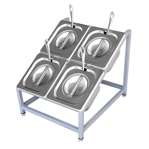 Gewürzregal-Set aus Edelstahl, 4/6/8 Etagen, Küchenkräuterbehälter für Saucen, Salate, Marmeladen, Obst, effiziente Aufbewahrungslösung für Hobbyköche