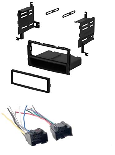 ASC Audio Car Stereo Radio Install Dash Kit and Wire Harness for Installing an Aftermarket Single Din Radio for 2007-2008 Hyundai Santa Fe Without Factory Navigation
