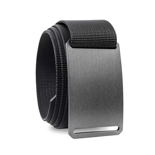 34 Inch Gunmetal Casual Web Belts For Men | Grey Buckle w/Black Strap