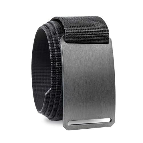 GRIP6 Gunmetal Belt: Durable Belts for Men & Women, Versatile Nylon Tactical Belt for Work, Golf, Casual & Outdoor Use