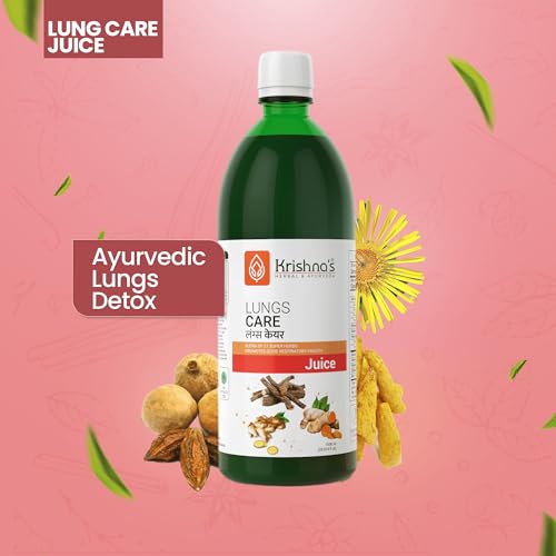 Image of KRISHNA'S HERBAL & AYURVEDA Lungs Care Juice 1000 Ml | Lungs Cleaner For Detoxification And Supports Respiratory System