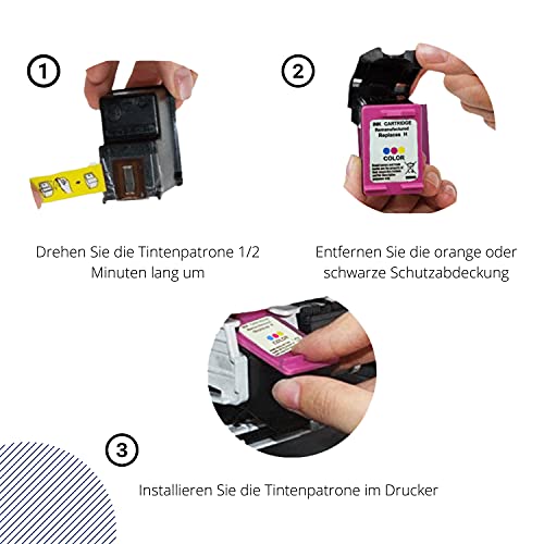 Gp Toner Cartucce Per Hp 302 Xl Officejet 3634 3830 3831 3832 3833 3834 3835 4650 Nero - 5