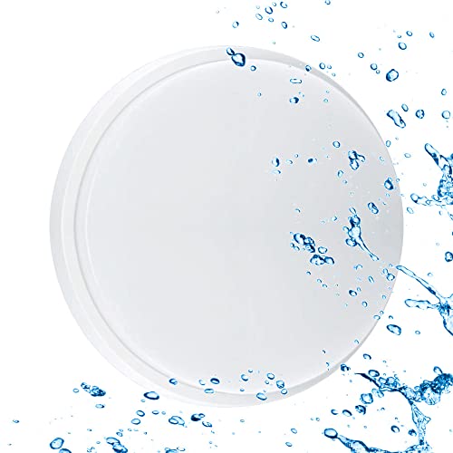 Sigmaled lighting, Plafoniera led 15W per esterni, Resistente all'Acqua, Luce Calda 3000K, 1350Lm, Applique TONDA IMPERMEABILE IP54 da soffitto e parete, per Esterno o Interno