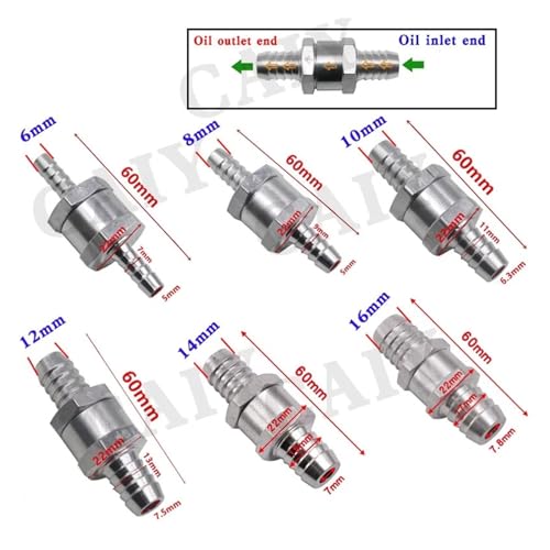 Clapet anti-retour 8mm en aluminium de haute précision mécanique