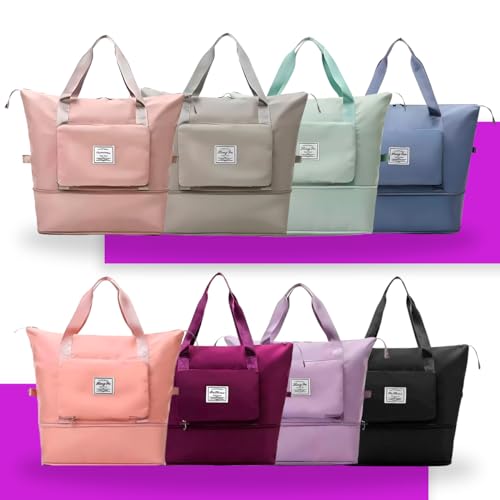 Bolsa De Viagem Multifuncional Dobrável De Grande Capacidade Cor:Preto