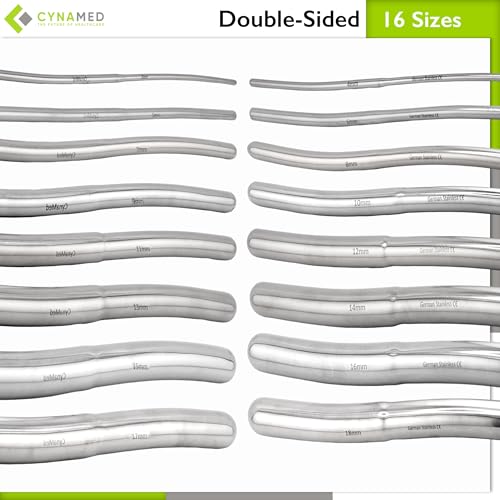 CynaMed 8 Hegar Medical Dilator Sounds Set 7.5inch Double Ended Instrument (Double Ended)