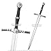 Munetoshi Foam High Density Fantasy Silver Medieval Long Sword Cosplay Costume Gift LARP