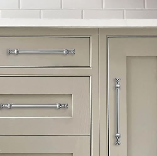 CABDM 10 Pack 6 Inch Hole Center Brushed Satin Nickel Cabinet Pulls-Heavy Duty Solid Cabinet Handles Suitable for Cabinets, Dressers, Kitchens and Bathroom cabinets by CABDM - Used condition - Image 4