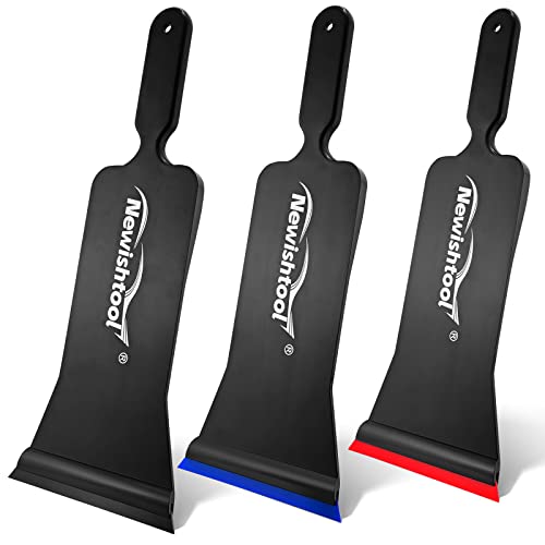 NEWISHTOOL Bulldozer Squeegee Kit Tint Tools, Long Handle Rubber Squeegee