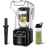 CRANDDI Commercial Quiet Blender, Soundproof Blenders, 2200 Watt Powerful Professional Kitchen Blender with 80oz Pitcher, Smoothie Blender for Commercial and Home K90 (Black)