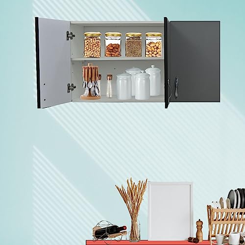 Image of SPECIALITY PANELS Door Multipurpose Storage Cabinet & Adjustable Shelf | Space Organizer | Termites Resistance | Wall Mounted for Office, Kitchen Finish (Grey & Highland Pine, Door 3)