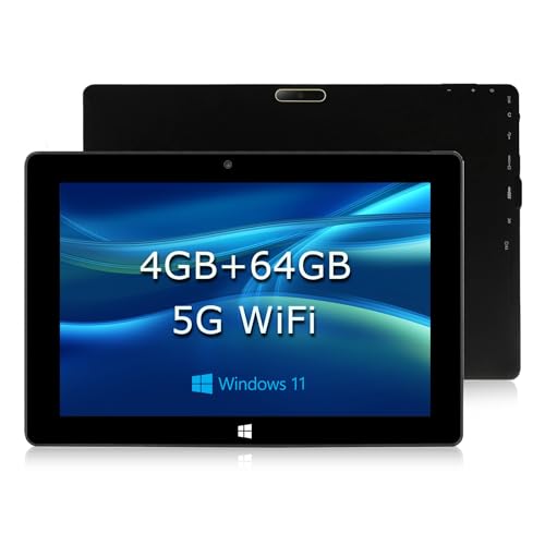 TPSPAD Tablet 10 inch Windows 11, 4GB RAM 64GB ROM, HD 1280x800 IPS, 1.6 GHz, N4020 Processor, 2MP + 5MP Dual Camera, 6000mAh Battery, GPS, WiFi, Bluetooth 4.2, Type C,OTG