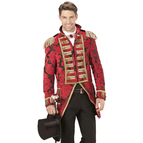 W WIDMANN MILANO Party Fashion - Frac de parade pour homme, frac jacquard de style baroque, costume pour le carnaval, directeur de cirque, pirate et tenue gothique