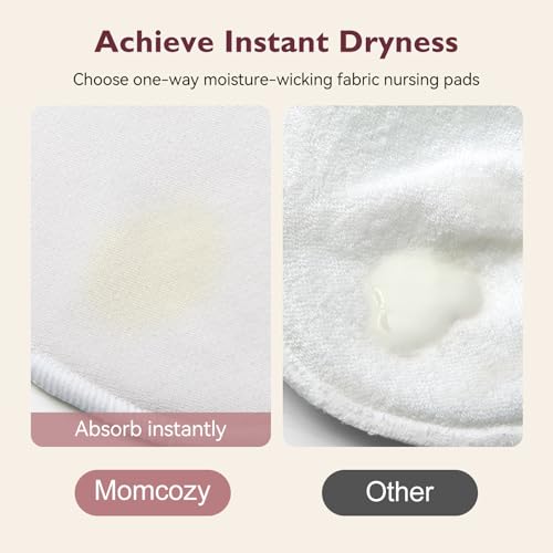 Miniatura 4 de Momcozy Almohadillas Reutilizables Para El Pecho, 6 Unidades, Almohadillas De Lactancia Ultra Finas Y Lavables, Vienen Con Bolsa De Separación Seca Y Húmeda Bolsa De Lavado