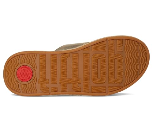 Image of FitFlop womens F-mode Espadrille Leather Flatform Cross Slides