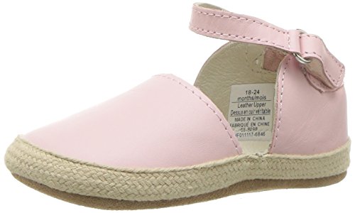 Robeez Baby-Girl's Espadrille-First Kicks Crib Shoe, Kelly-Pink, 3-6 Months M US Infant