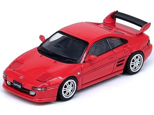 Inno Models MR2 (SW20) RHD (Right Hand Drive) Red 1/64 Diecast Model Car IN64-MR2SW20-RED