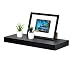 WELLAND 2" Thickness Mission Floating Wall Shelf,approx 24-inch Length, Black