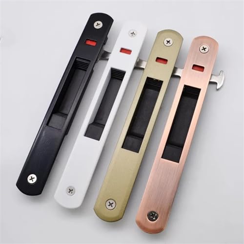 Serrure de porte coulissante en alliage d'aluminium finition Bronze élégante