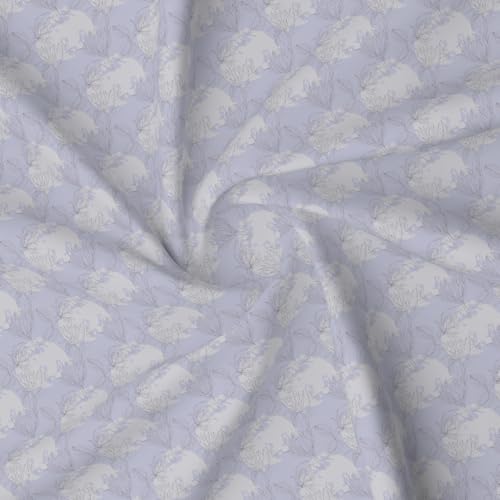 Image of Layers 100% Cotton Bedsheet for Double Size Bed | Lumina Floret Collection | 144 TC Soft & Breathable | Floral Print with 2 Pillow Covers | Wrinkle Free & Colorfast | 3 Piece Bedding Set - Purple