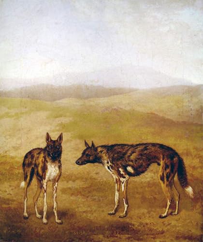 Toile deux chiens de chasse Jacques Laurent Agasse, l'art animalier historique dans votre salon