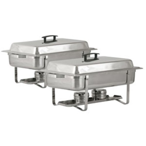 CHAFER 8 QT Full Size Stainless Steel Chafer with Folding Frame(PACK 2)