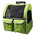 Produktbild Katze Trolley Rucksack Träger Tragbarer Haustier Reiserucksack mit Rädern Atmungsaktives Leinen Teleskopgriff Kaninchen Welpen Hunde Träger Trolley Gepäcktasche (Farbe : Green, größe : One Size)