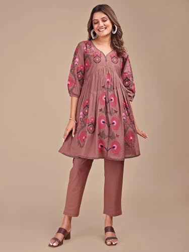 Image of Womanista Women Coord Set | Embroidered Set | Pure Cotton Coords | Stylish 2 pcs Outfits