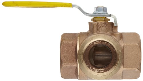 Apollo 70-600 Series Bronze Ball Valve, Two Piece, 3-Port Diverting, Lever, 1/2" NPT Female - Thumbnail 2