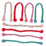 DIYEAH 8pcs Dollhouse Mini Scarves Small Christmas Doll Supplies Yarn Knit Winter Accessories for Craft Toys