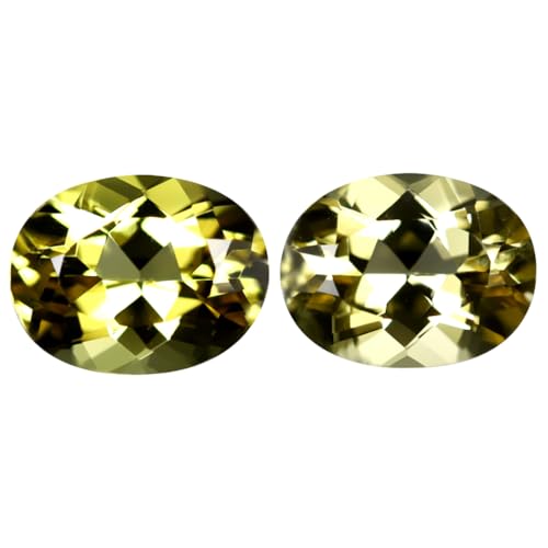 Héliodore véritable pierre précieuse en vrac béryl jaune ovale 3.22 ct