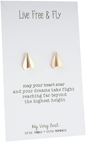 My Very Best Paper Plane Stud Earrings