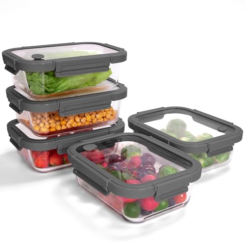 10 Best Borosilicate Glass Containers That Keep Food Fresh Longer 8 5-Pack Borosilicate Glass Containers with Lids