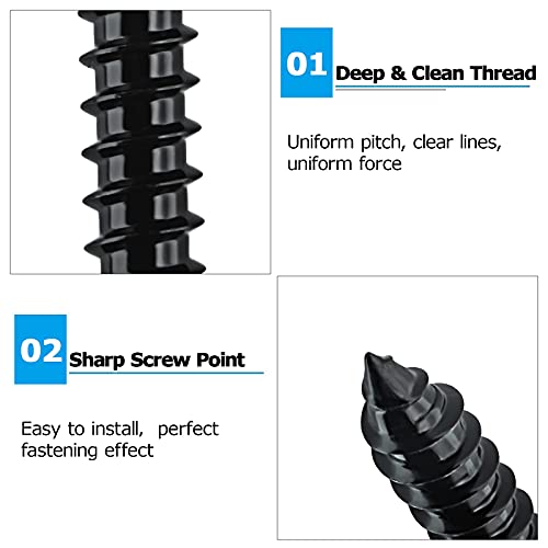 Mtjswxsy 304 Stainless Steel Screw Eyes,Heavy Duty Screw In Eye Hooks,Metal Eye Hooks For Indoor & Outdoor Use,3.2 Inches Self Tapping Screws,Eye Bolt 4 Pack #TOP4