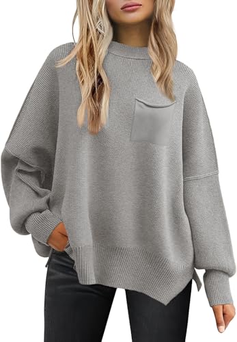 Women's Oversized Sweaters 2026 Fall Fashion Casual Outfits Crewneck Long