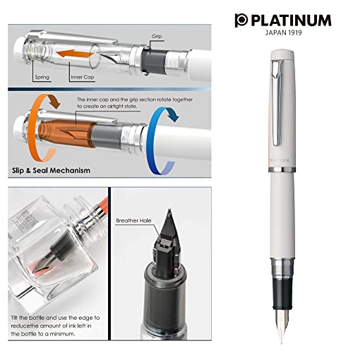 Image of Platinum Fountain Pen PROCYON White PNS-5000 Nib: Medium # 3-3 [Japan Import]