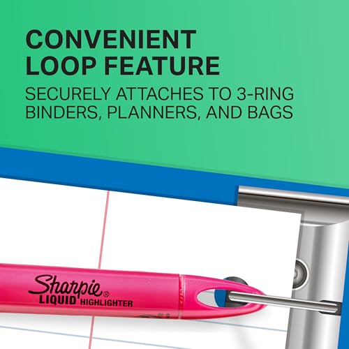 Image of Sharpie Liquid Highlighters, Chisel Tip, Fluorescent Pink, Box of 12