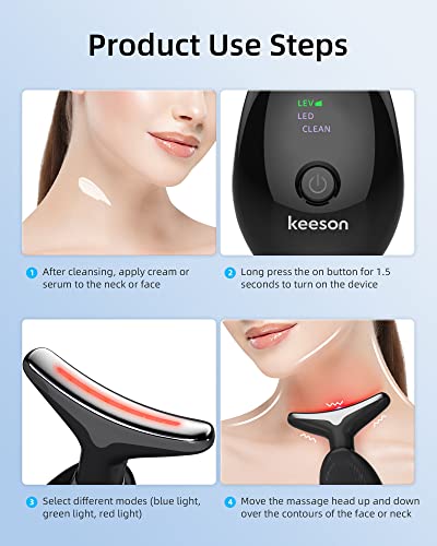 Keeson Red Light Therapy For Face, Neck Face Massager, Based On Triple Action Led, Thermal And Vibration Technologies, Led Skin Rejuvenation For Facial Massager & Neck Beauty Device #TOP7