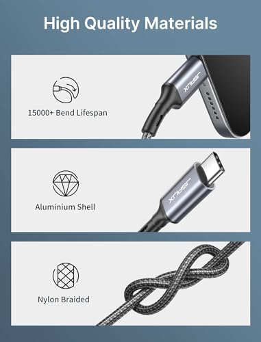 image for JSAUX USB C to 3.5mm Audio Aux Cable 3.3ft, USB Type C to 3.5mm Headph