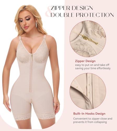 SHAPSHE Fajas Colombianas Moldeadoras Full Body Shaper Tummy Control Stage 3 Postpartum Shapewear for Women with Bra3