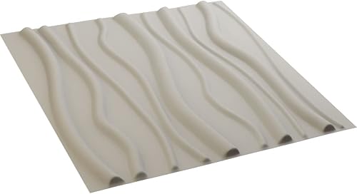 Miniatura 6 de Ekena Millwork Jackson EnduraWall Panel decorativo de pared 3D de 19 58 pulgadas de ancho x 19 58 pulgadas de alto, blanco satinado (cubre 2.67 pies