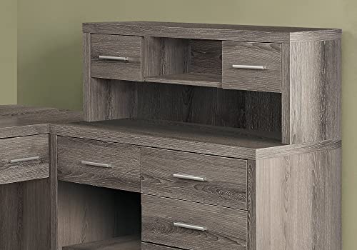 Monarch Specialties Dark Taupe Left Or Right Facing Corner Computer Desk #TOP3