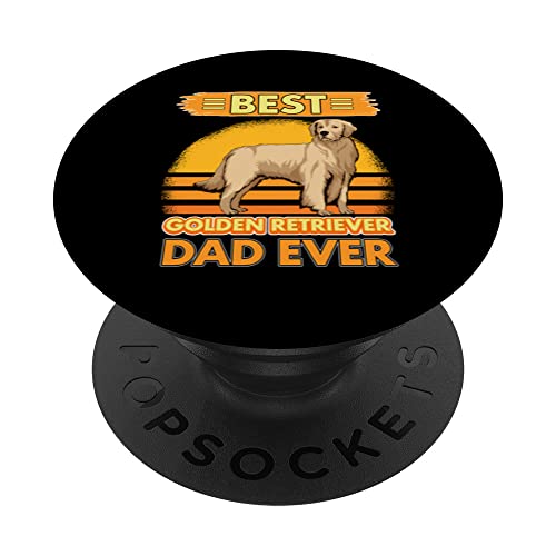 Best Golden Retriever Dad Ever Perro Golden Retriever PopSockets PopGrip Intercambiable