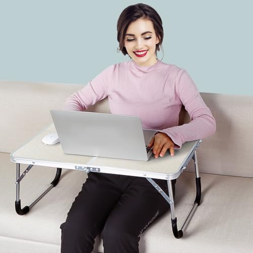 Laptop Desk for Bed Couch,Lap Desk for Laptop,Portable Laptop Stand for Desk,Small Adjustable Laptop Desk,Foldable Bed Table for Laptops and Writing, Bed Tray Table