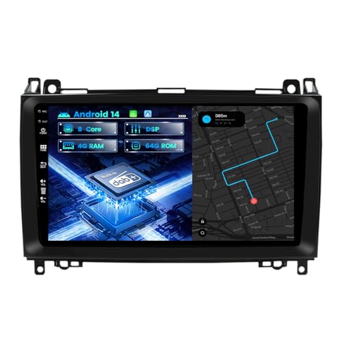 DAB+ Autoradio Android 14 per Mercedes-Benz Classe Vito Viano Sprinter Unità principale Stereo Supporta Mirror del