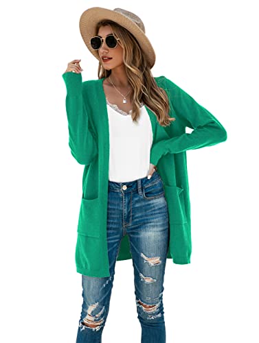 Image of TASAMO Cardigan Sweaters for Women Long Sleeve Open Front Casual Knit Fall Coat Oversized Soft Outwear with Pockets
