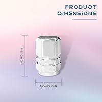 Vista 2 de CHRYMUM 8 tapas para válvulas de neumáticos de automóvil, cubiertas de válvula de rueda de aleación de aluminio, cubiertas de válvula de rueda a