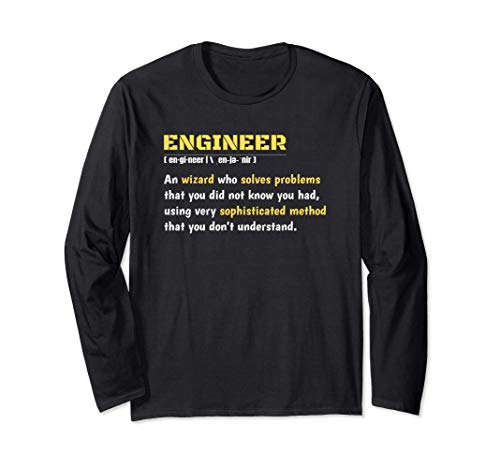 Engineer definition funny design Maglia a Manica